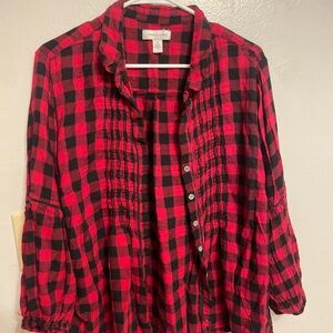 Red & Black Flannel XL Button up